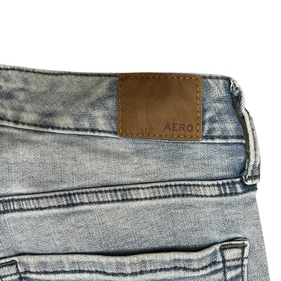 AERO Women's High Waisted Jegging Size 4 Classic Light Wash Soft Stretch Denim - Picture 15 of 16